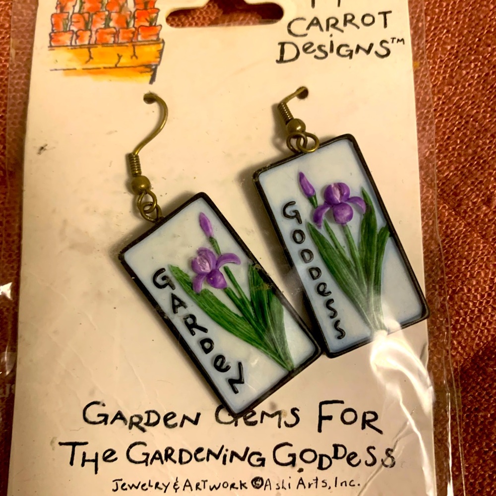 Earrings, Garden Goddess by 14 Carrot Designs
